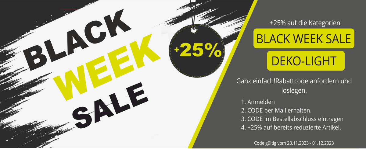 +25% Rabattcode |BLACK WEEK SALE