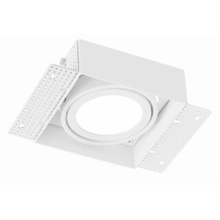 Deko-Light, Mechanisches Systemzubehör, Kardaneinsatz ohne Rahmen für Modular System COB, Aluminium, Reinweiß RAL 9010, Matt, Tiefe: 178 mm, Breite: 120 mm, Höhe: 50 mm