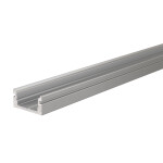 Deko-Light, Profil, U-Profil flach AU-01-08, 8 - 9,3 mm LED Stripes, Aluminium, Silber, Eloxiert, Tiefe: 1000 mm, Breite: 14 mm, Höhe: 7 mm