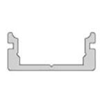 Deko-Light, Profil, U-Profil flach AU-01-10, 10 - 11,3 mm LED Stripes, Aluminium, Schwarz, Eloxiert, Tiefe: 2000 mm, Breite: 16 mm, Höhe: 7 mm