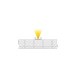 Deko-Light, Profil, U-Profil flach AU-01-12, 12 - 13,3 mm LED Stripes, Aluminium, Schwarz, Eloxiert, Tiefe: 2000 mm, Breite: 18 mm, Höhe: 7 mm