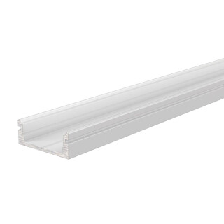 Deko-Light, Profil, U-Profil flach AU-01-12, 12 - 13,3 mm LED Stripes, Aluminium, Weiß, Tiefe: 2000 mm, Breite: 18 mm, Höhe: 7 mm