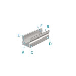 Deko-Light, Profil, U-Profil hoch AU-02-12, 12 - 13,3 mm LED Stripes, Aluminium, Weiß, Tiefe: 2000 mm, Breite: 18 mm, Höhe: 15 mm