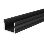 Deko-Light, Profil, U-Profil hoch AU-02-15, 15 - 16,3 mm LED Stripes, Aluminium, Schwarz, Eloxiert, Tiefe: 2000 mm, Breite: 21 mm, Höhe: 15 mm