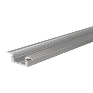 Deko-Light, Profil, T-Profil flach ET-01-08, 8 - 9,3 mm LED Stripes, Aluminium, Silber, Eloxiert, Tiefe: 2000 mm, Breite: 23 mm, Höhe: 7 mm