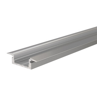 Deko-Light, Profil, T-Profil flach ET-01-10, 10 - 11,3 mm LED Stripes, Aluminium, Silber, Eloxiert, Tiefe: 2000 mm, Breite: 25 mm, Höhe: 7 mm