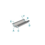Deko-Light, Profil, T-Profil flach ET-01-10, 10 - 11,3 mm LED Stripes, Aluminium, Weiß, Tiefe: 2000 mm, Breite: 25 mm, Höhe: 7 mm
