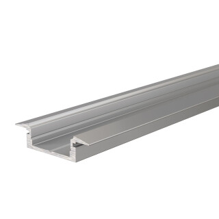 Deko-Light, Profil, T-Profil flach ET-01-12, 12 - 13,3 mm LED Stripes, Aluminium, Silber, Eloxiert, Tiefe: 2000 mm, Breite: 27 mm, Höhe: 7 mm
