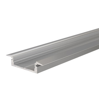 Deko-Light, Profil, T-Profil flach ET-01-15, 15 - 16,3 mm LED Stripes, Aluminium, Silber, Eloxiert, Tiefe: 2000 mm, Breite: 30 mm, Höhe: 7 mm