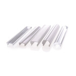 Deko-Light, Profil Abdeckung, Abdeckung R-01-08, Kunststoff, Teiltransparent 75% Transmission, Tiefe: 1000 mm, Breite: 14 mm, Höhe: 11.15 mm