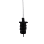 Drahtseilhalter / Gripper 15, M10 x 1 Außengewinde, für Drahtseil Ø 1,0 - 1,5 mm | schwarz