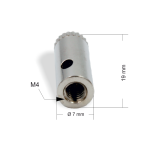 Drahtseilhalter / Gripper 10, Innengewinde M4, seitlicher Seilausgang, für Drahtseil Ø0,8-1,0mm | vernickelt