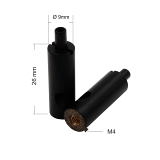 Drahtseilhalter / Gripper 15, M4 Innengewinde, für Drahtseil Ø1,0mm-1,5mm | schwarz