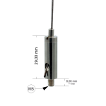 Drahtseilhalter / Gripper 15, Außengewinde M5 Gewindeüberstand 6mm, Seil Ø1,0-1,5mm | vernickelt