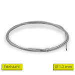 Edelstahl-Drahtseil Ø 1,2mm, 7x7 mit Kugelnippel...