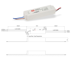 MeanWell LPV-Serie - LED-Trafo Konstantspannung IP67 | 5A CV | 60 Watt - 12 Volt