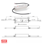 MeanWell LPV-Serie - LED-Trafo Konstantspannung IP67 | 10A CV | 120 Watt - 12 Volt