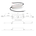 MeanWell LPV-Serie - LED-Trafo Konstantspannung IP67 | 6,3A CV | 150 Watt - 24 Volt