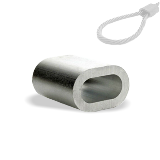 Alupressklemme - Seilklemme NG 1,5mm für Drahtseil Ø 1,2mm - 1,5mm vergleichbar DIN 3093