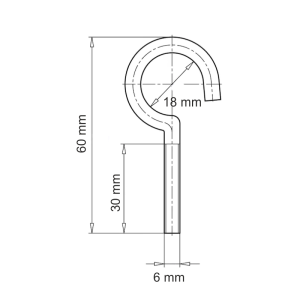 Schraubhaken | Gewinde M6 | Gewindelänge 30 mm |...