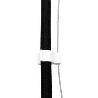 Kabelclip - Drahtseilklemme für Kabel Ø6-8mm / Drahtseile Ø1-2mm | weiss