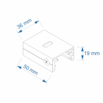 Deckenclip für Deckenbaumontage | Langloch 14×7mm | für Aufbauschienen in verschiedenen Ausführungen | 99-018-X