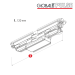 Global Trac Pulse DALI Linearverbinder für 3~, grau | XTSC621-1