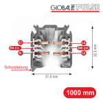 Global Trac Pulse DALI 3-Phasen 3-Phasen Stromschiene 1m  in verschiedenen Ausführungen | XTSC6100