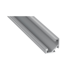 LED Aluminiumprofil Type C (2,33 x 1,66) - Eckprofile 45° - für LED Strips bis 12 mm | silber eloxiert 1000 mm