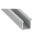 LED Profil LUMINES type G - Flügelprofile - für Strips mit 13,40 mm | silber eloxiert 2,02 m
