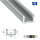 LED Aluminiumprofil Type X (1,2 x 0,8) - Oberflächenprofile flach - für Strips bis 8 mm | Silber eloxiert | 2020 mm