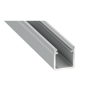 LED Aluminiumprofil Type Y (1,7 x 1,8) - Oberflächenprofile - für Strips bis 12 mm | silber eloxiert 1000 mm