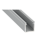 LED Aluminiumprofil Type Y (1,7 x 1,8) - Oberflächenprofile - für Strips bis 12 mm | silber eloxiert 2020 mm