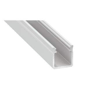 LED Aluminiumprofil Type Y (1,7 x 1,8) - Oberflächenprofile - für Strips bis 12 mm | weiß lackiert 1000 mm