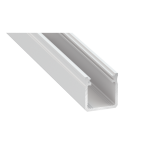 LED Aluminiumprofil Type Y (1,7 x 1,8) - Oberflächenprofile - für Strips bis 12 mm | weiß lackiert 2020 mm