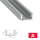 LED Aluminiumprofil Type A (1,6 x 0,93) - Oberflächenprofile - für Strips bis 12 mm | Silber eloxiert | 1000 mm