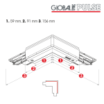 Global Trac Pulse L-Verbinder DALI außen weiss | XTSNC 635-3