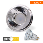 ES111 LED Ledvance 3000K 4,5W GU10 350 lm + Reflektor Adapter MR16 / GU10