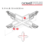 Global Trac Pulse DALI X-Verbinder für 3~ in...