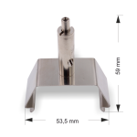 Drahtseilhalter / Gripper 20, für Profilesystem Geräteträger Lichtband OMS / Regiolux, für Drahtseil Ø1,5 - 2,0mm | vernickelt