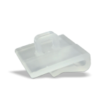 Deckenclip für Rasterdecken für 24 mm T-Profil | deckenbündig | mit Öse Ø 4,5 mm | Plastik transparent