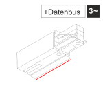 EUTRAC DALI Einspeiser mit Datenbus, Schutzleiter links in verschiedenen Ausführungen | 555 2 1202 X
