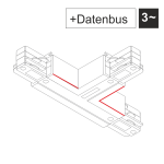 EUTRAC DALI T-Verbinder mit Datenbus Schutzleiter innen links für 3~, silber  | 555 2 1213 3