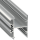 LED Aluminiumprofil Type Dopio - H-Profil - Up Down | silber eloxiert 2000 mm