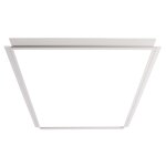 Deko-Light, Mechanisches Systemzubehör, Einlegerahmen für Gips 60x60, Metall, Verkehrsweiß RAL 9016, Tiefe: 674 mm, Breite: 674 mm, Höhe: 15 mm