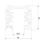 EUTRAC DALI 3-Phasen Stromschiene mit Datenbus 3m verkehrsweiss RAL9016 | 225-306