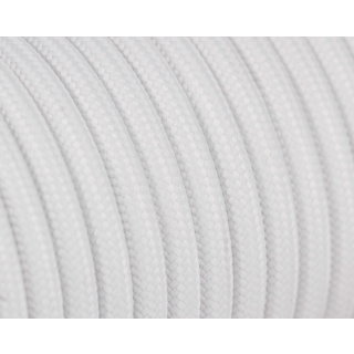 Textilkabel Standard Rund H03VV-F 3×0,75mm²  PVC Kabel mit Textilummantelung 300V/300V - Weiß