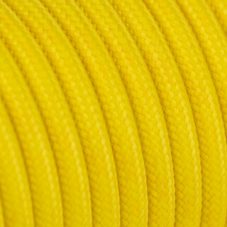 Textilkabel Standard Rund H03VV-F 3×0,75 mm² PVC Kabel mit Textilummantelung 300V / 300V | Gelb