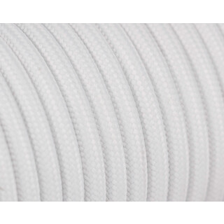Textilkabel Standard Rund H03VV-F 2×0,75mm²  PVC Kabel mit Textilummantelung 300V/300V - Weiß
