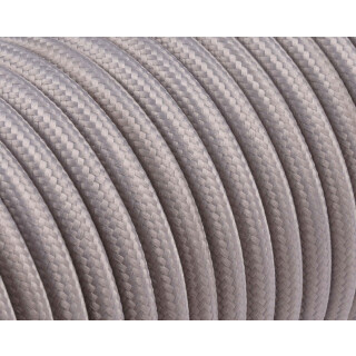 Textilkabel Standard Rund H03VV-F 2×0,75 mm²  PVC Kabel mit Textilummantelung 300V / 300V | Grau